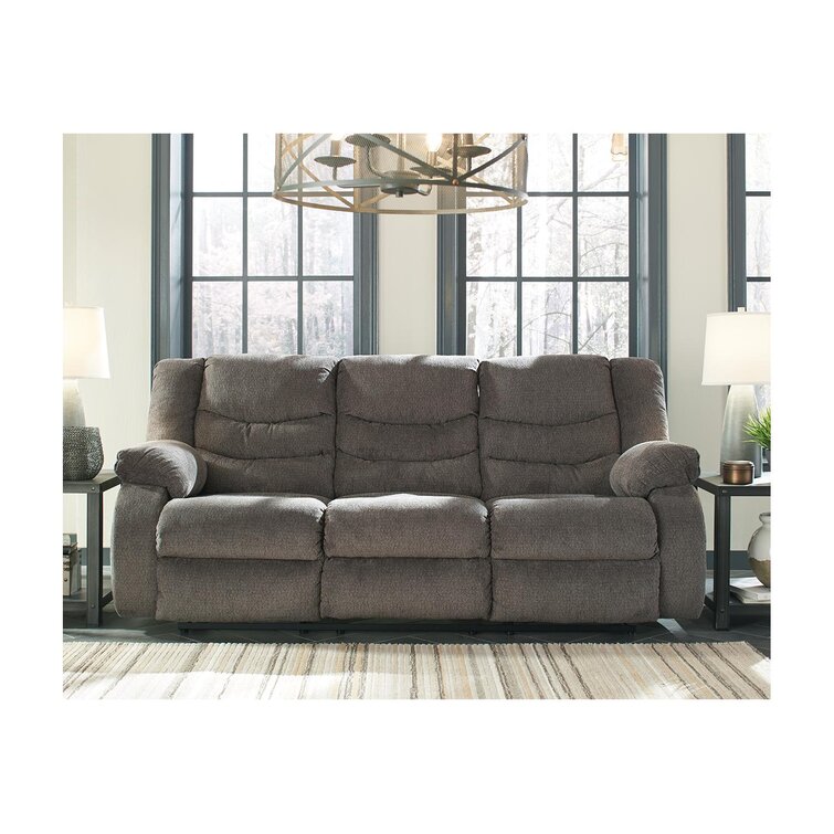 Tulen chocolate reclining discount sofa